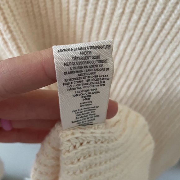 Free People Eleven Sweater in Cream Size XS New OB870945 Turtleneck Tunic - Picture 11 of 12